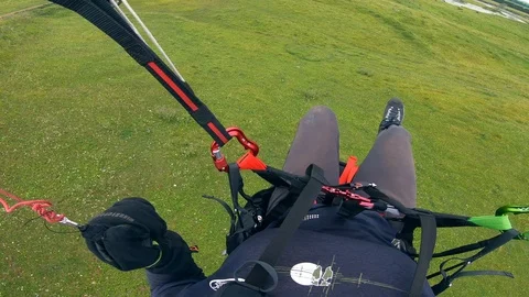 First-person view of the parasailing flight Video stock 113471380