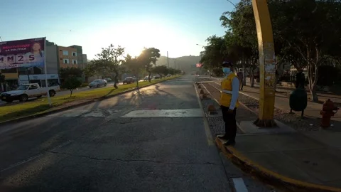 First person view running down Benavides avenue in Surco Видео 150316681