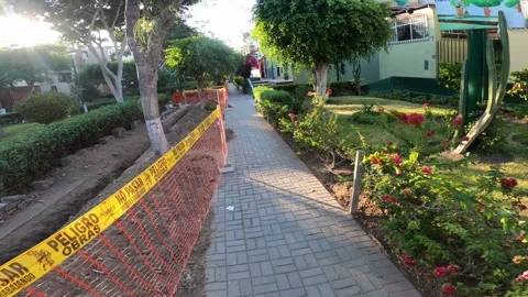 First person view running through a passage under construction Video stock 150316744