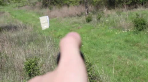 First Person View Shooting 6 Shooter Stock Footage 48918768