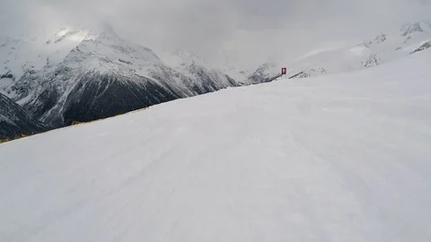 FIRST PERSON VIEW SNOWBOARD Video stock 86325187