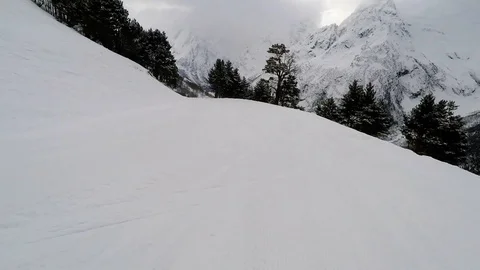 FIRST PERSON VIEW SNOWBOARD Video stock 86325250