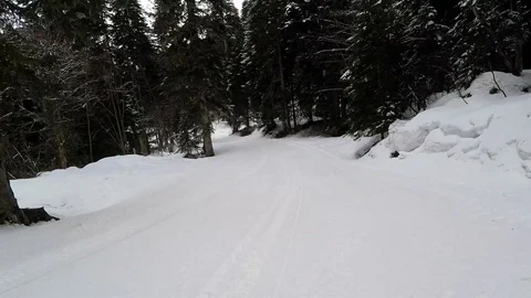 FIRST PERSON VIEW SNOWBOARD Video stock 86325447