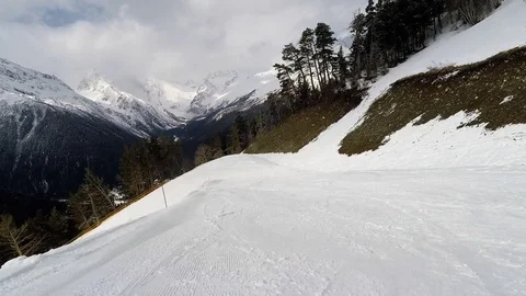 FIRST PERSON VIEW SNOWBOARD Video stock 86325546