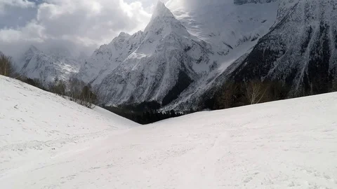 FIRST PERSON VIEW SNOWBOARD Video stock 86325575