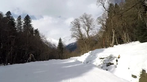 FIRST PERSON VIEW SNOWBOARD Video stock 86325698