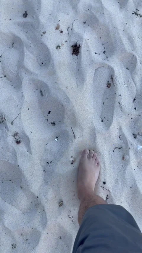 First-person view walking along a tropical beach in Tulum, Mexico. Stock Footage 340430309