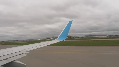 First person view from the window of an airliner Stock Footage 283656642