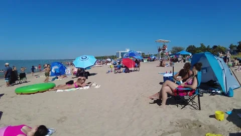 First Person Walking On Beach Past People Vídeos de archivo 249955481
