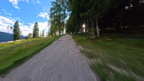First-Person Walking On A Mountain Path Near Laghetto Wuhn, Italy. Hyperlapse Stock Footage 327536902