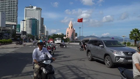 The first perspective is a pedestrian who crosses the street. Stock Footage 106384118
