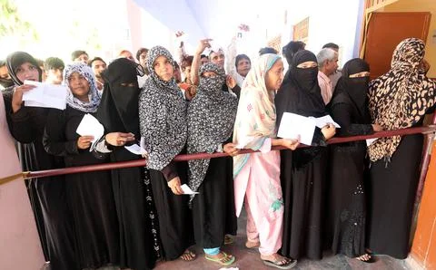 First phase of general elections in Uttar Pradesh, Gautam Budh Nagar Dadri, Indi Stock Photos