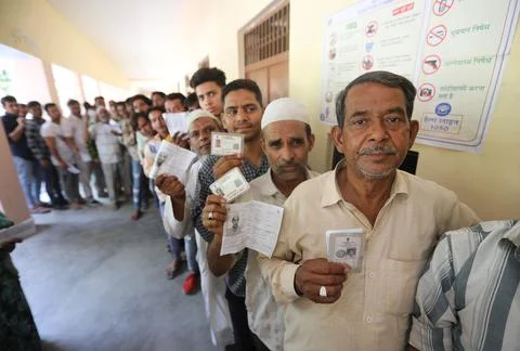 First phase of general elections in Uttar Pradesh, Gautam Budh Nagar Dadri, Indi Stock Photos