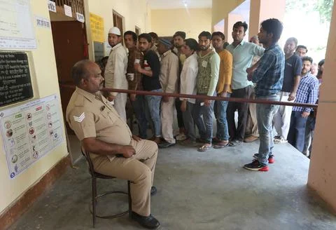 First phase of general elections in Uttar Pradesh, Gautam Budh Nagar Dadri, Indi Stock Photos