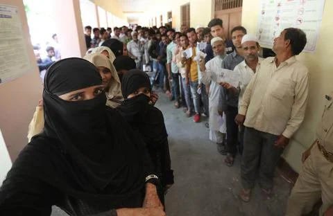 First phase of general elections in Uttar Pradesh, Gautam Budh Nagar Dadri, Indi Stock Photos