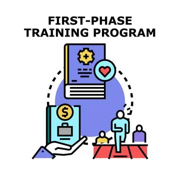 First phase training program developing new professional skills Illustration