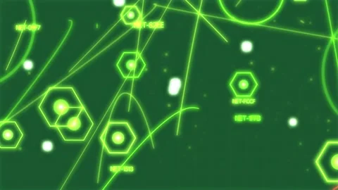 First ping showing, HUD growing, pings moving, hexes pulsing, alerts showing, Vídeos de archivo 329503418