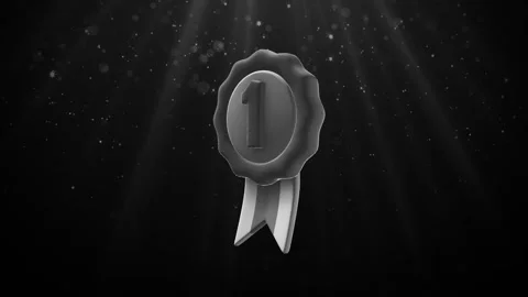 First-place award rosette Background Loop Stock Footage 308021351