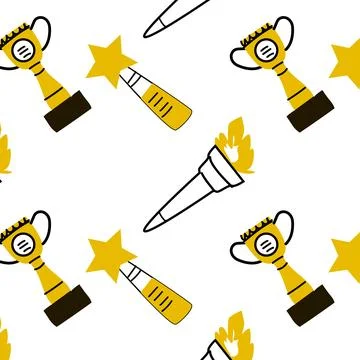 First place cup and torch sport background 스톡 일러스트