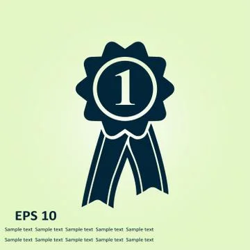 First place icon. Illustrazione stock