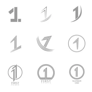 First place labels Stock Illustration