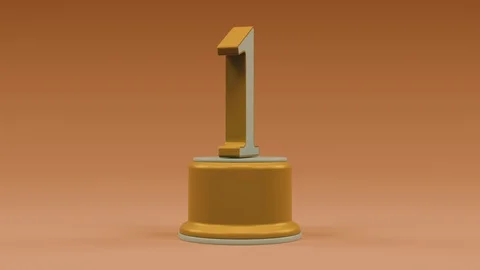 First place number loop animation from center warm look Video stock 100745248