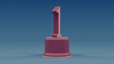 First place number loop Video stock 100745101