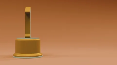 First place number loop left side warm look Stock Footage 100745236