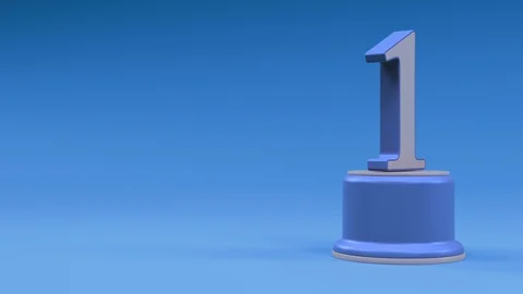 First place number loop right side cold look Video stock 100744815