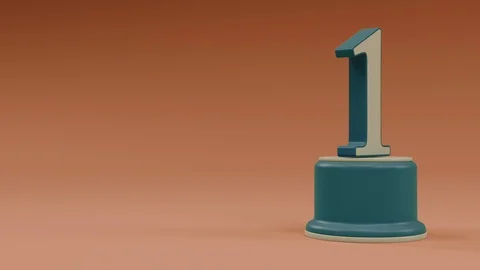 First place number loop right side retro look Video stock 100744941