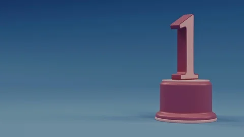 First place number loop right side Video stock 100745071