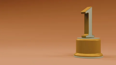 First place number loop right side warm look Video stock 100745244