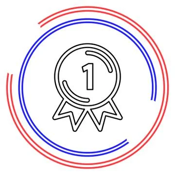 First place prize vector icon Stock Illustration