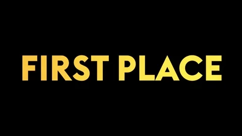 First Place Text Animation 動画素材 286808044