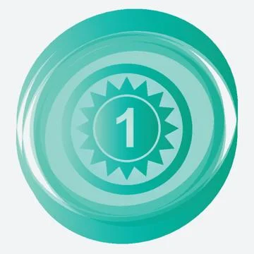 First Position Badge Illustrazione stock