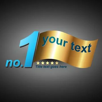 First position vector icon with golden flag Stock Illustration