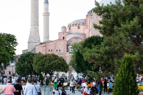 First prayer after 86 years in Hagia Sophia mosque Stock Photos