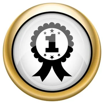 First prize ribbon icon 스톡 일러스트