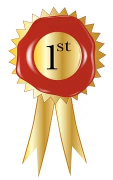 First prize rosette Stock Illustration