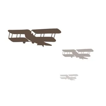 First propeller airplane, vector illustration Stock Illustration