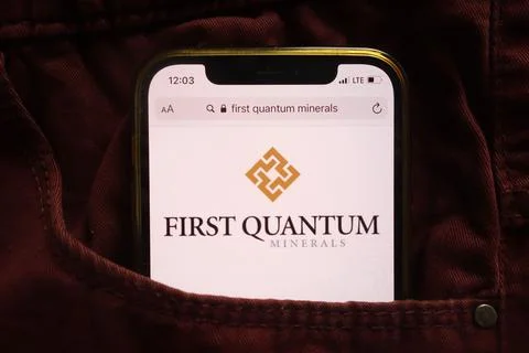 First Quantum Minerals Ltd logo on mobile phone Stock Photos