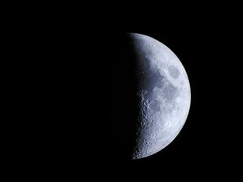 First Quarter Moon Background Stock Photos