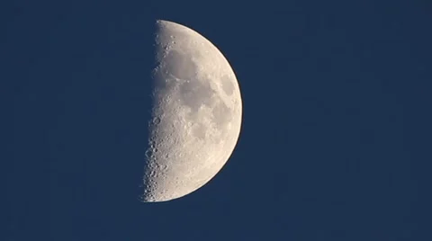 First Quarter Moon Stock Footage 67238482