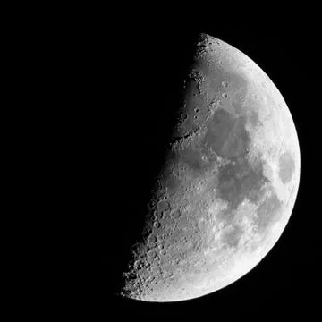 First Quarter Moon 写真素材
