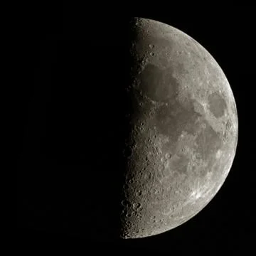First quarter Moon Stock Photos