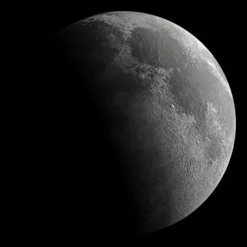 First quarter moon Stock Photos