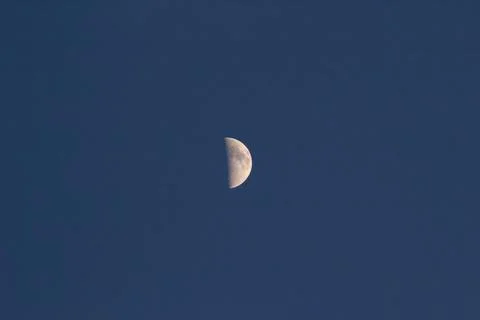 First quarter moon Stock Photos