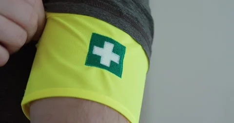 First Responder Armband Close-Up Stock Footage 331404313