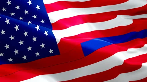 First Responder flag video waving in wind. Realistic Emergency medical responder Stock Footage 106013099