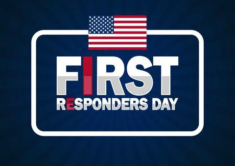 First Responders Day, background 스톡 일러스트